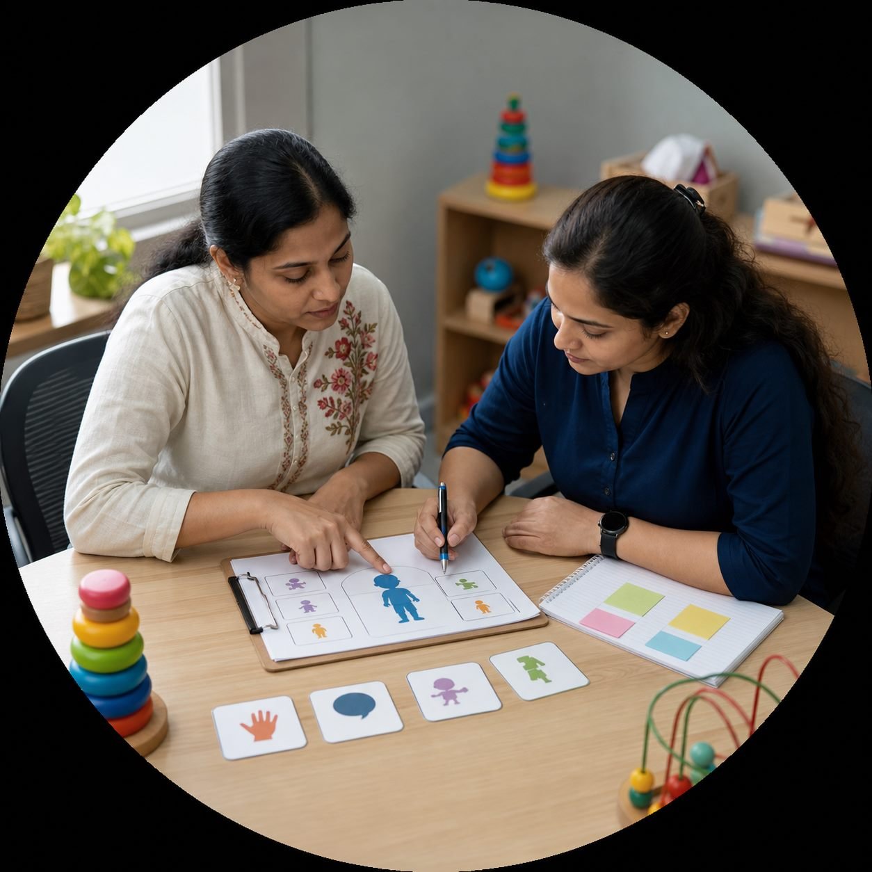 Therapists preparing a personalized treatment plan